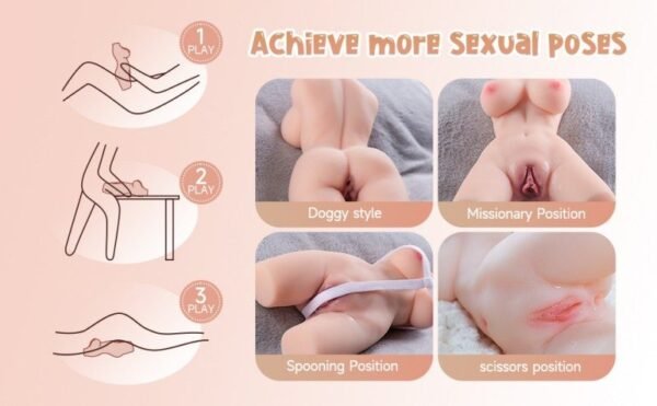 SA07 Realistic Half-Body Sex Doll Torso – Life-Like Big Breast & Tight Vagina